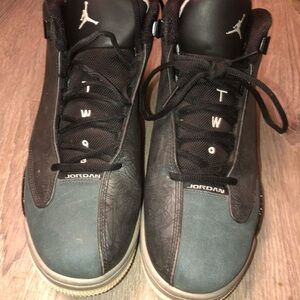 Jordan Black and Gray Men's Sneakers